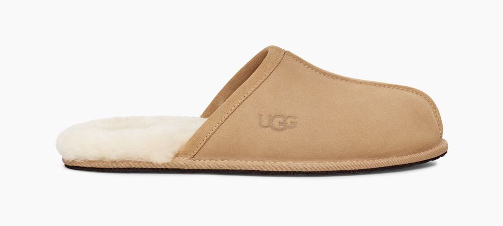 Ugg Slipper Mens - Ugg Scuff Brown - 024MWAXVD